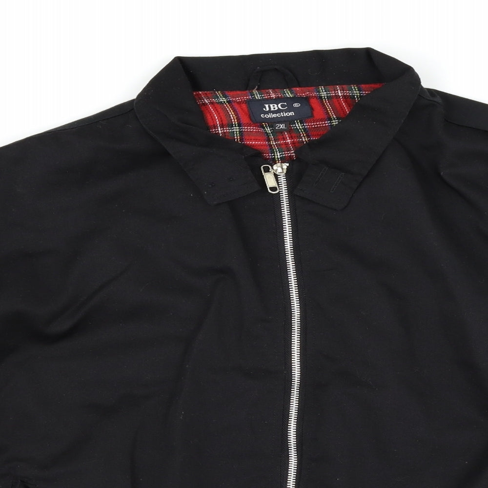 JBC Collection Mens Black   Bomber Jacket Coat Size 2XL