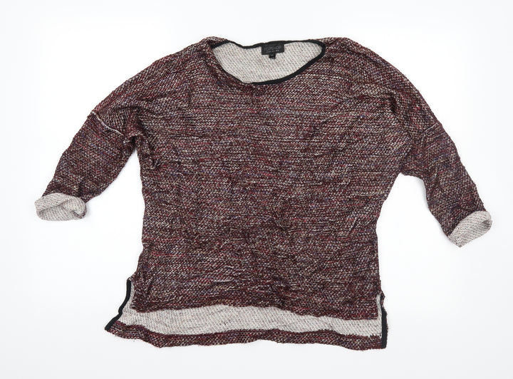 Topshop Womens Brown Knit Pullover Jumper Size 8