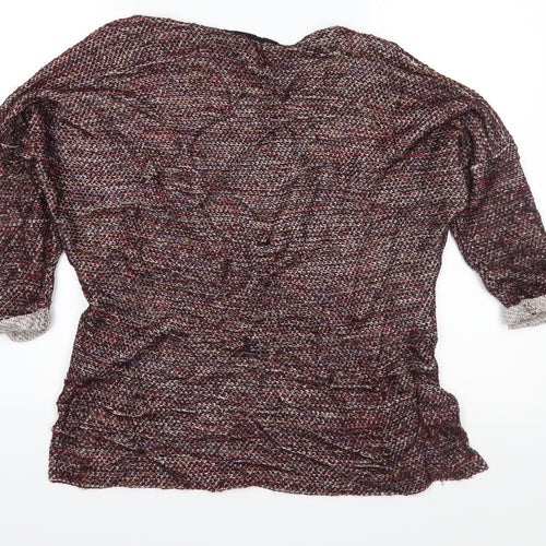 Topshop Womens Brown  Knit Pullover Jumper Size 8