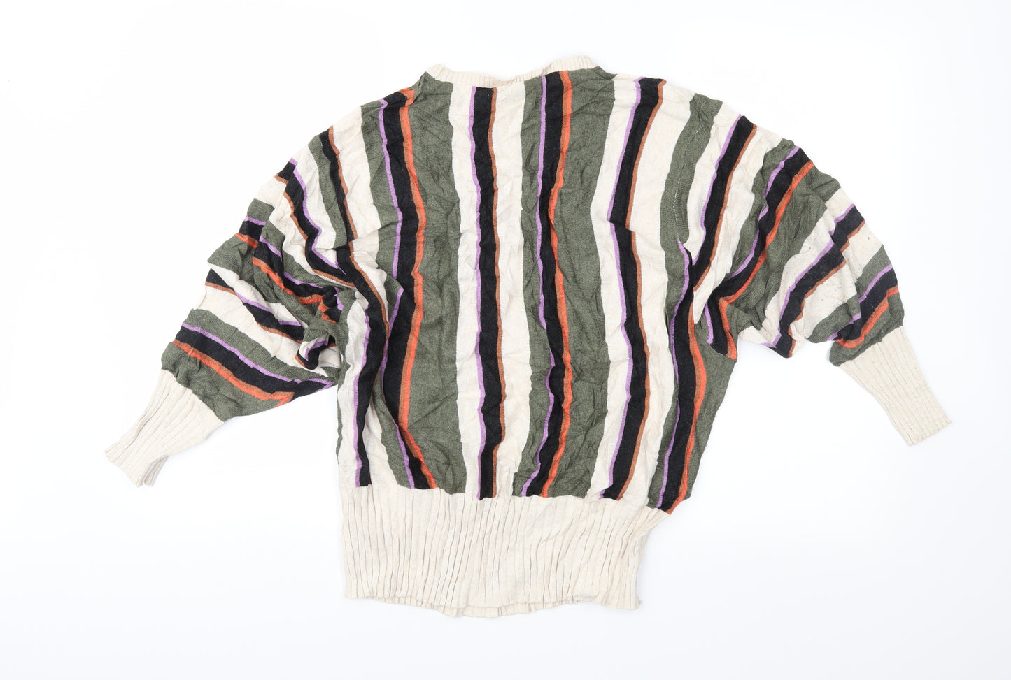 Marks and Spencer Womens Multicoloured Striped Knit Pullover Jumper Size L