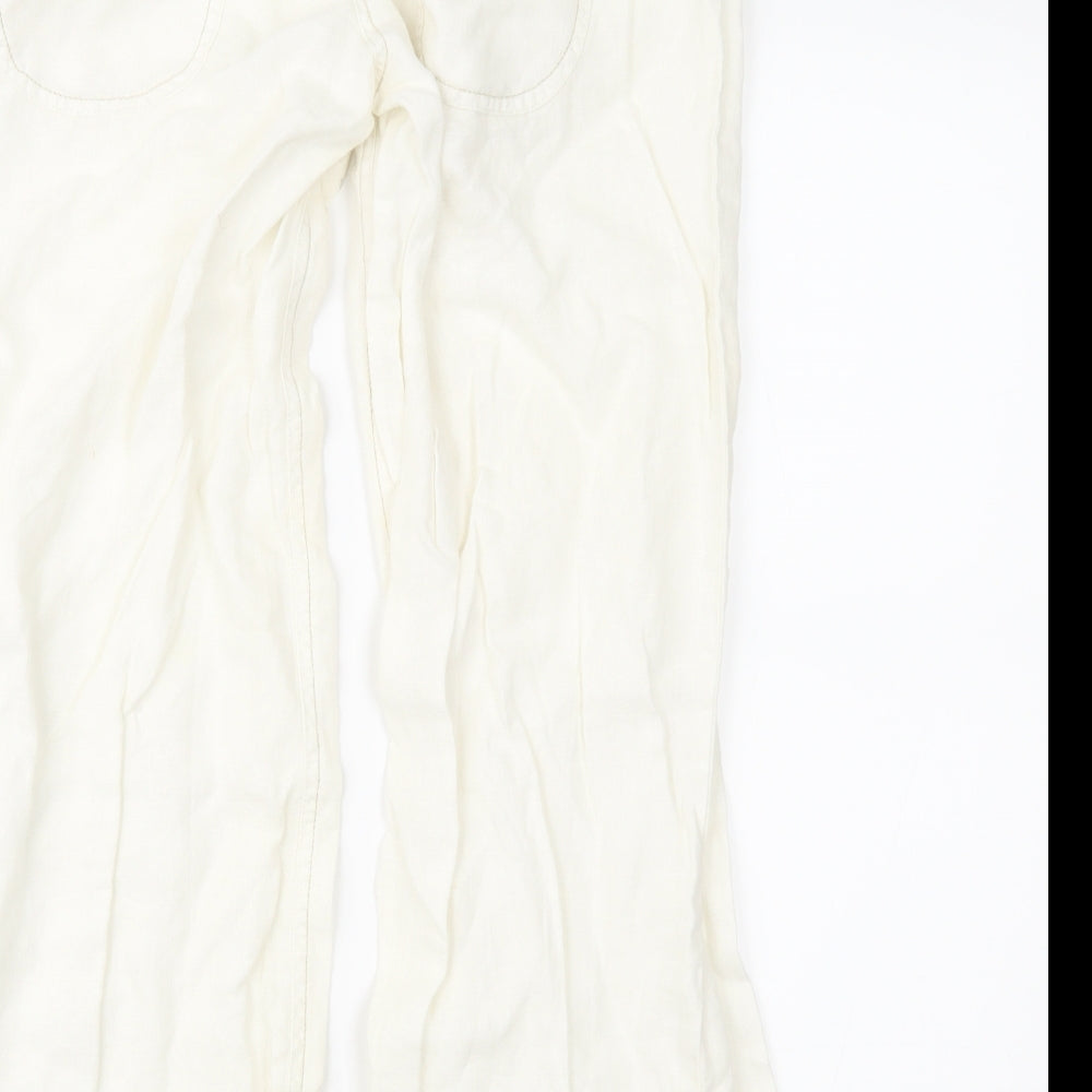 River Island Womens Ivory   Cropped Trousers Size 8 L24 in