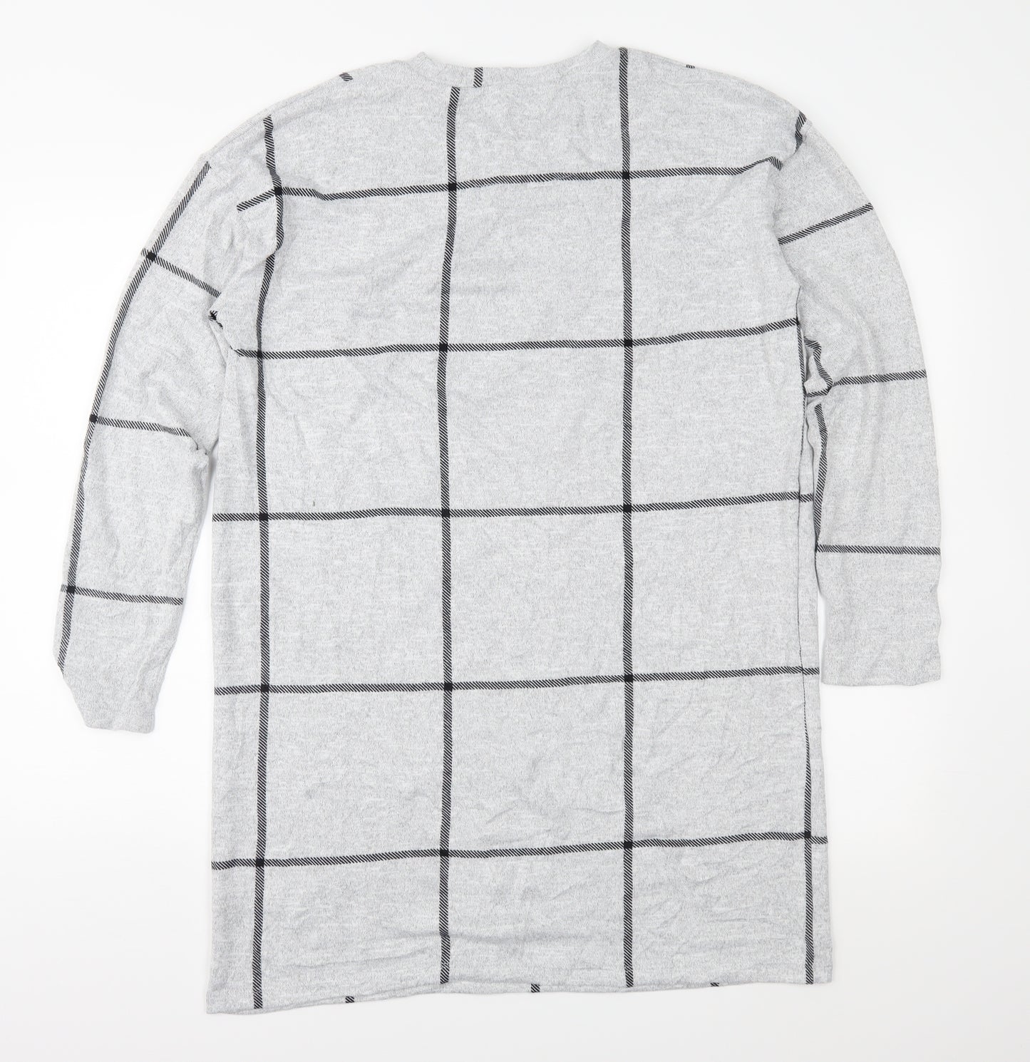 F&F Womens Grey Check Knit Shift  Size 16