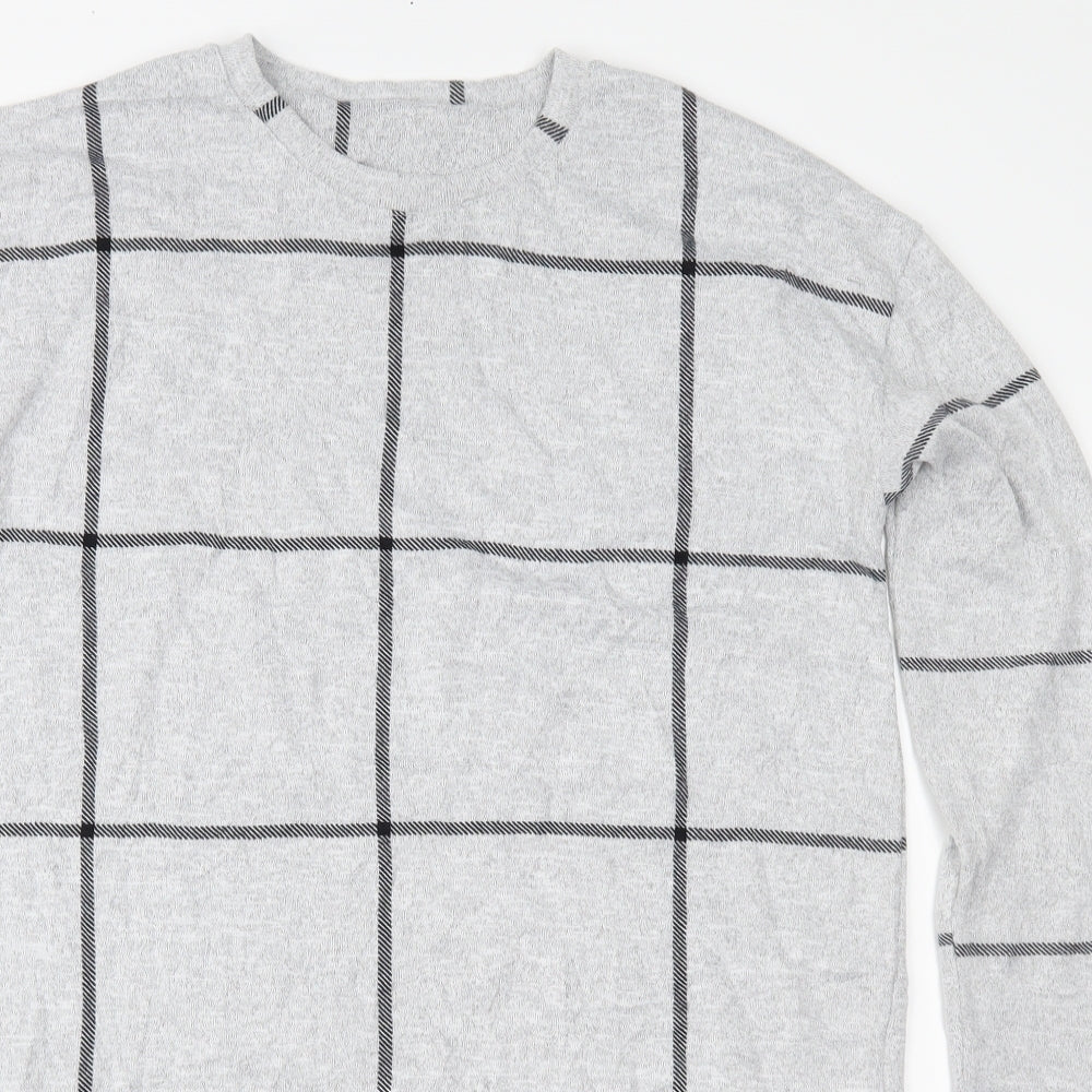 F&F Womens Grey Check Knit Shift  Size 16