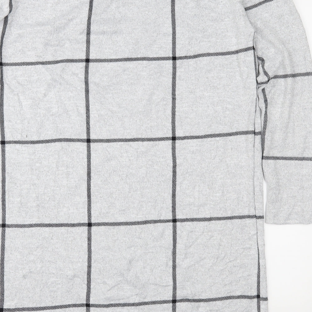 F&F Womens Grey Check Knit Shift  Size 16