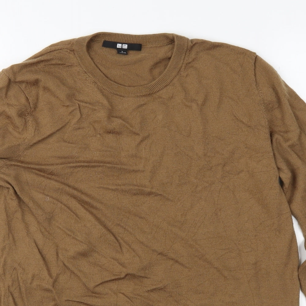Uniqlo Womens Brown  Knit Pullover Jumper Size L