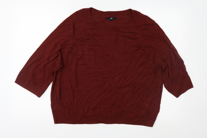 H&M Womens Brown Knit Pullover Jumper Size M