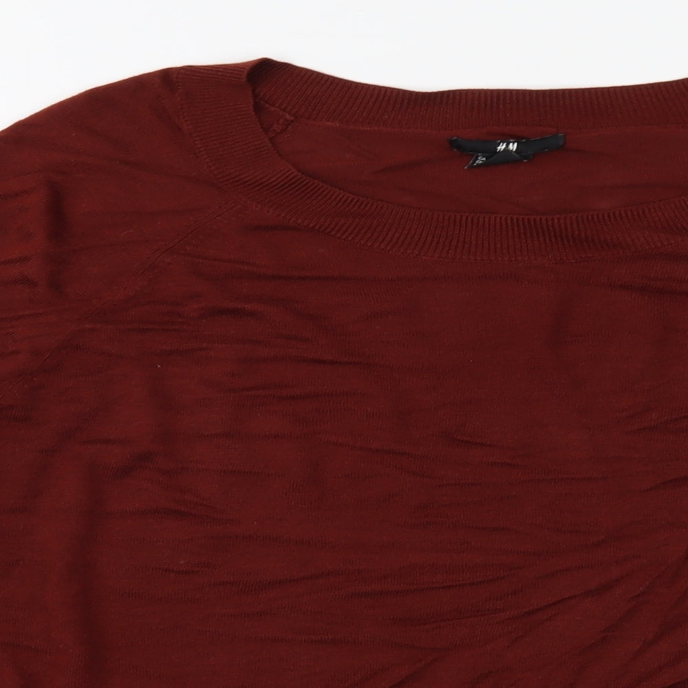 H&M Womens Brown  Knit Pullover Jumper Size M