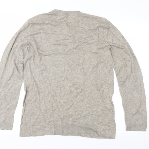 Autumn Cashmere Mens Brown  Knit Pullover Jumper Size M