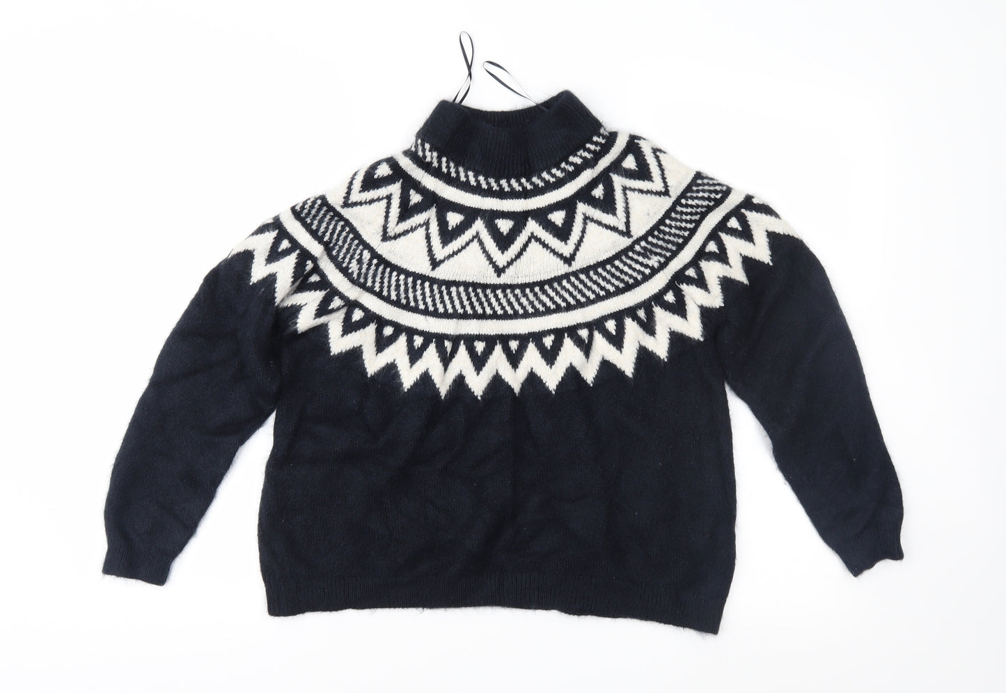 Marks and Spencer Womens Blue Fair Isle Knit Pullover Jumper Size L