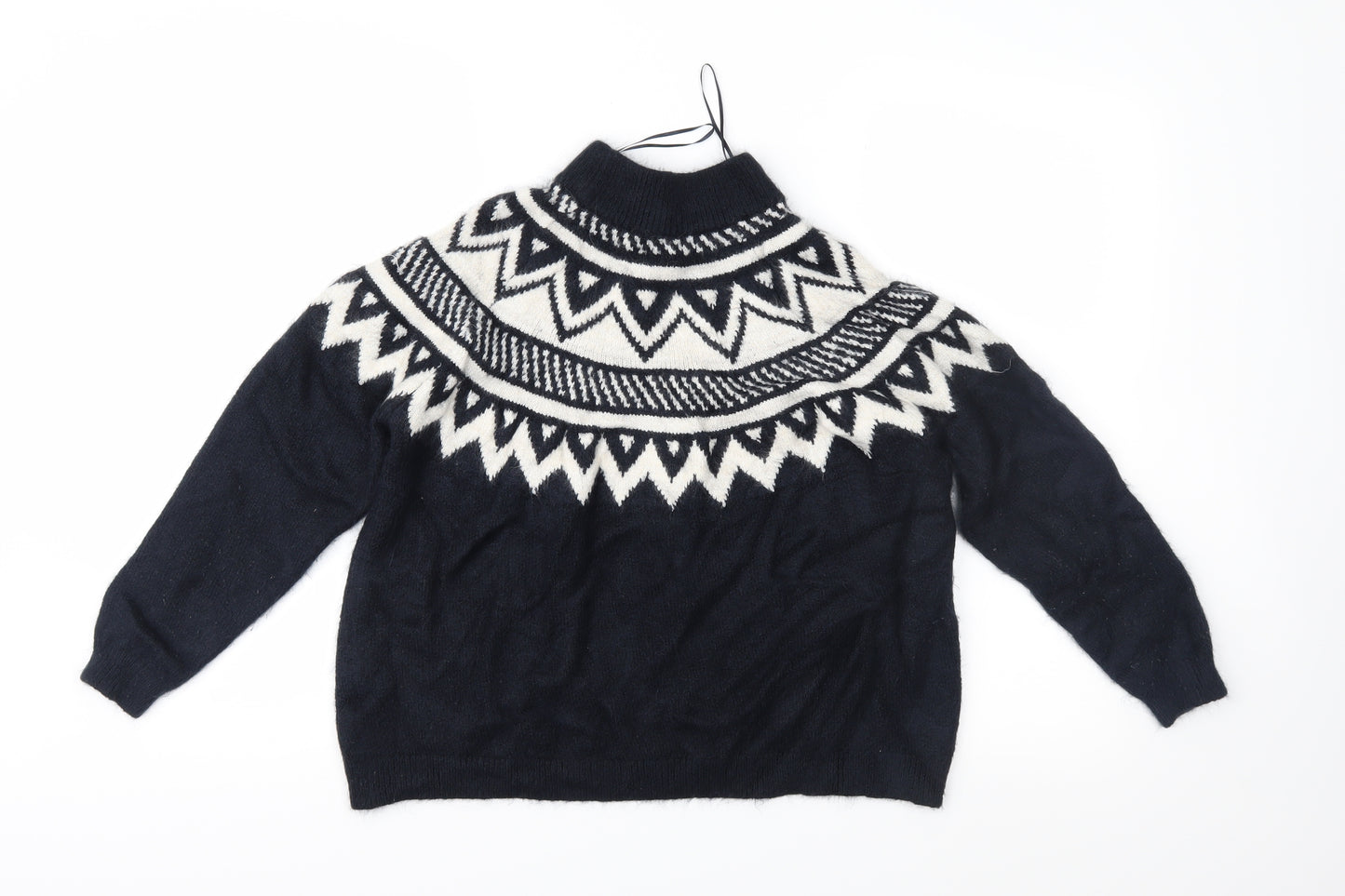Marks and Spencer Womens Blue Fair Isle Knit Pullover Jumper Size L