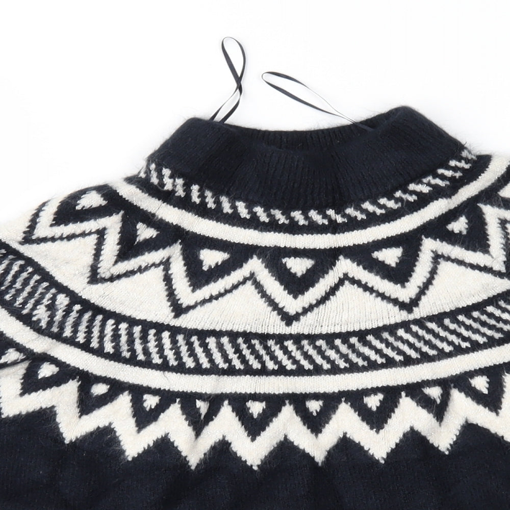 Marks and Spencer Womens Blue Fair Isle Knit Pullover Jumper Size L