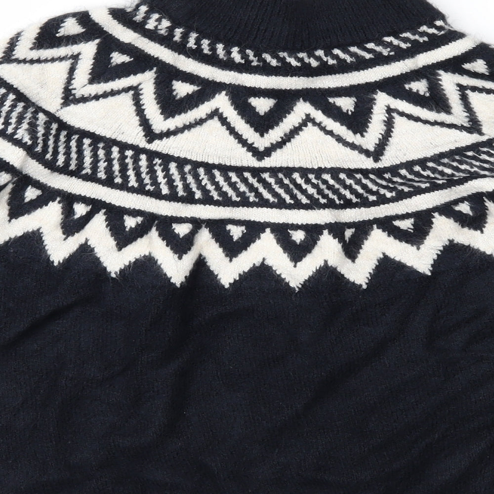 Marks and Spencer Womens Blue Fair Isle Knit Pullover Jumper Size L