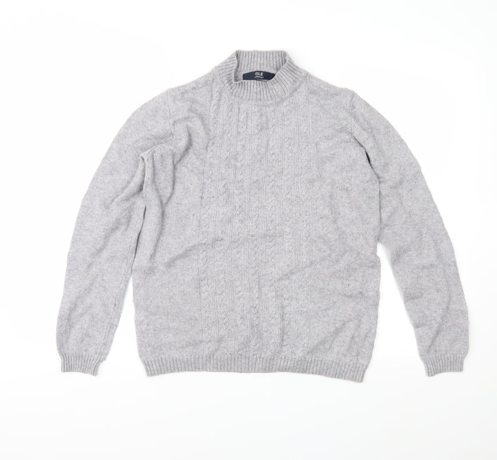 EWM Womens Grey  Knit Pullover Jumper Size S
