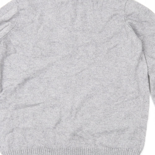 EWM Womens Grey  Knit Pullover Jumper Size S
