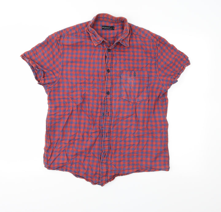Cedar Wood State Mens Red Check   Button-Up Size M
