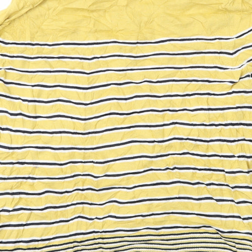 NEXT Womens Yellow Striped Knit Pullover Jumper Size 14