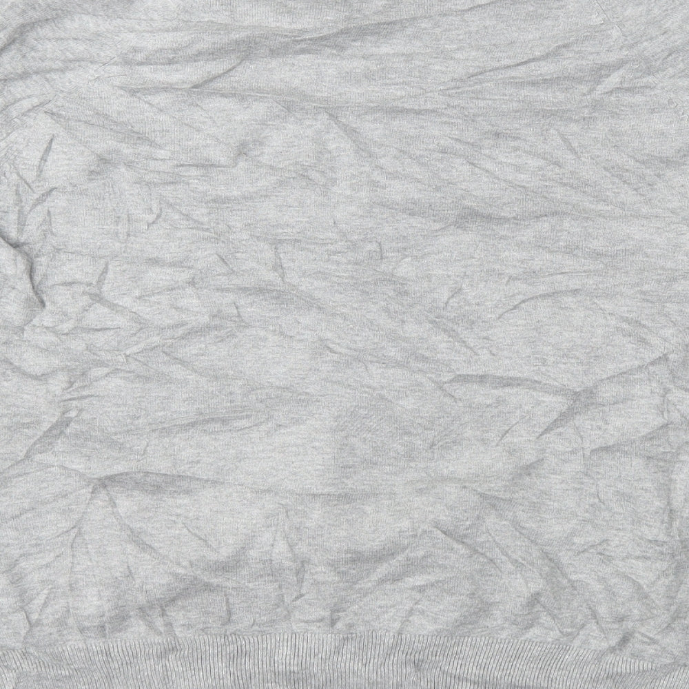 WE Mens Grey  Knit Cardigan Jumper Size L