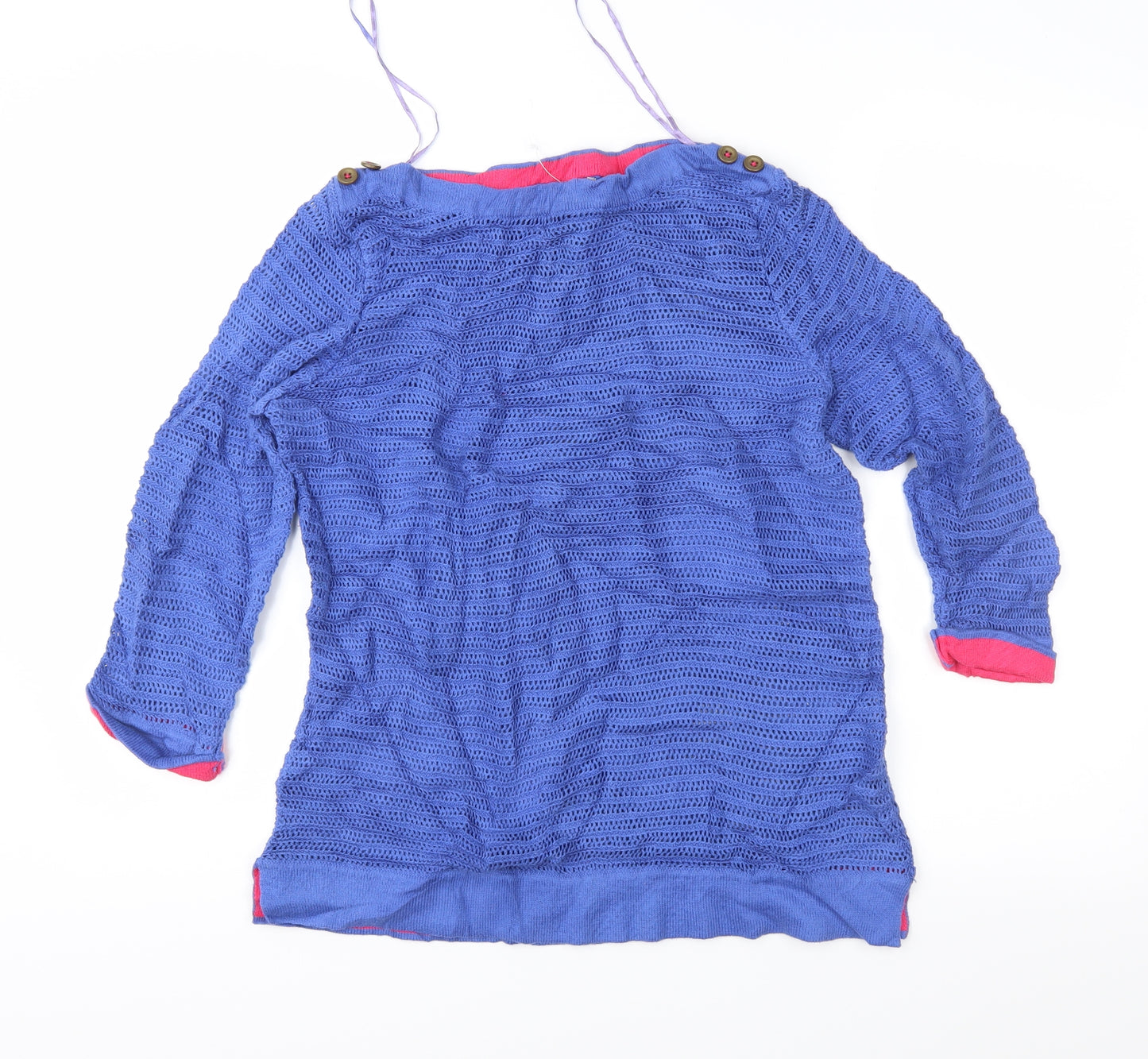 Per Una Womens Blue  Knit Pullover Jumper Size 14