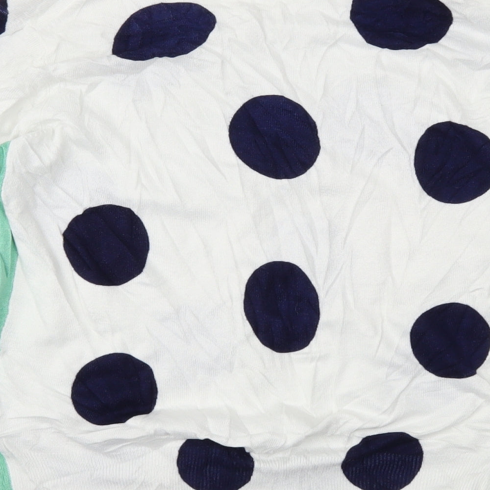 Marks and Spencer Womens White Polka Dot Knit Cardigan Jumper Size 14