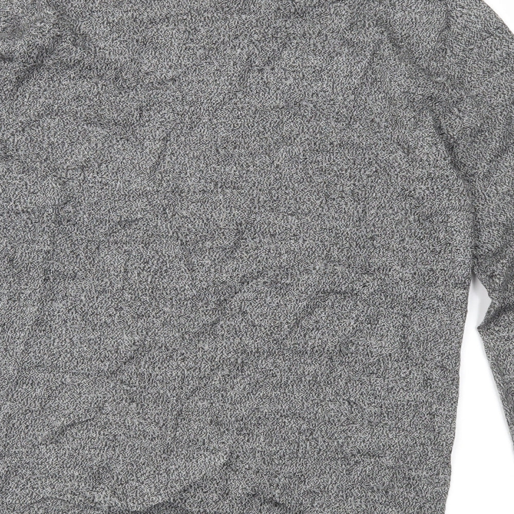 H&M Mens Grey  Knit Pullover Jumper Size S