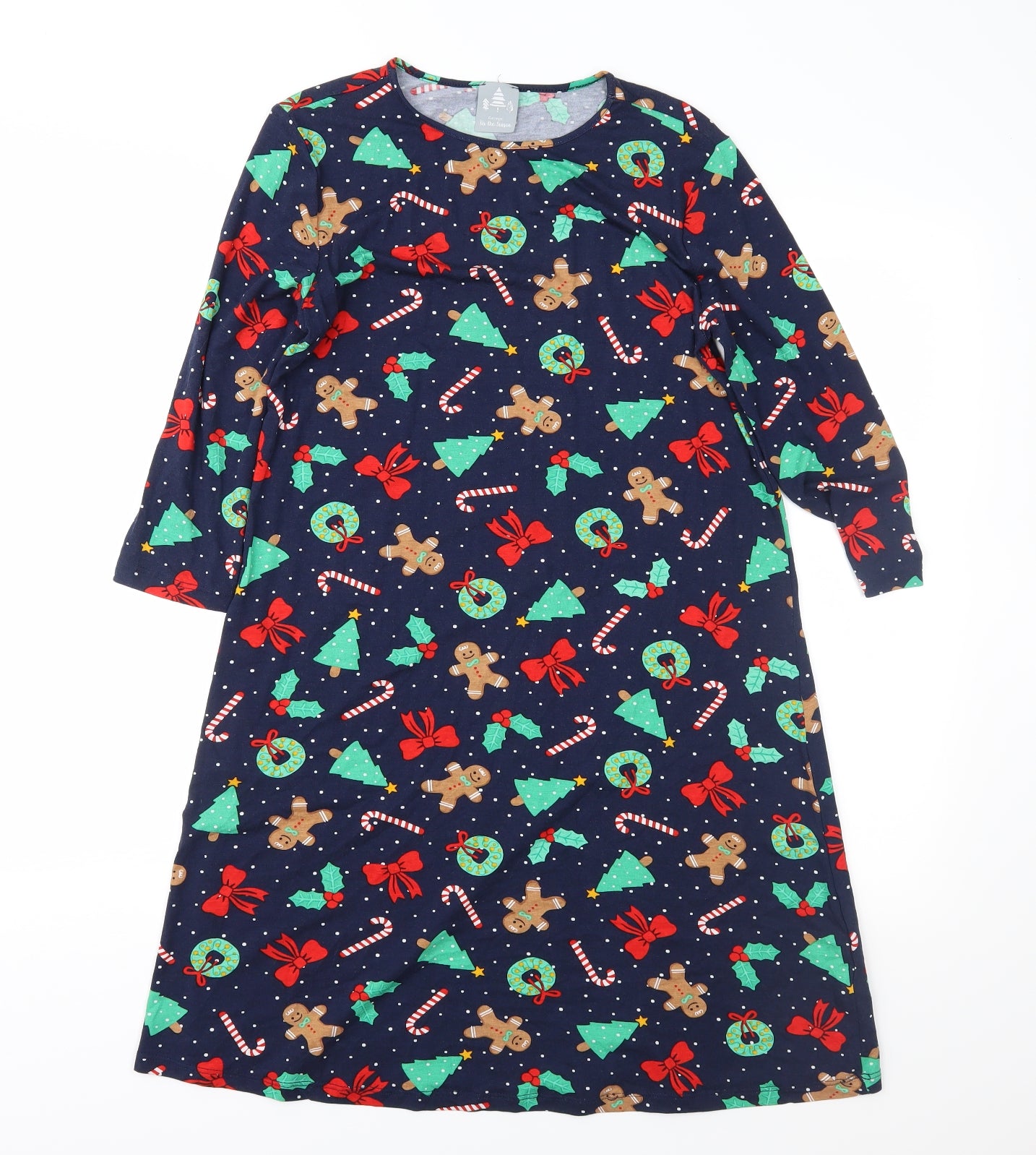 George Womens Blue Geometric Jersey  Dress Size XS