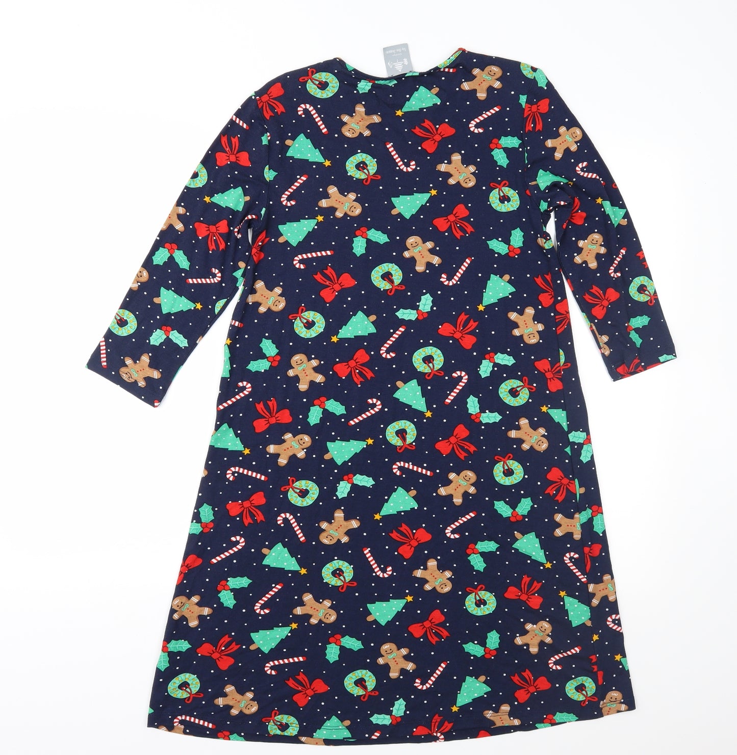 George Womens Blue Geometric Jersey  Dress Size XS