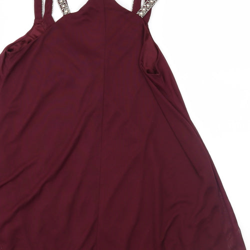 Miss Selfridge Womens Purple  Chiffon Basic Blouse Size 6