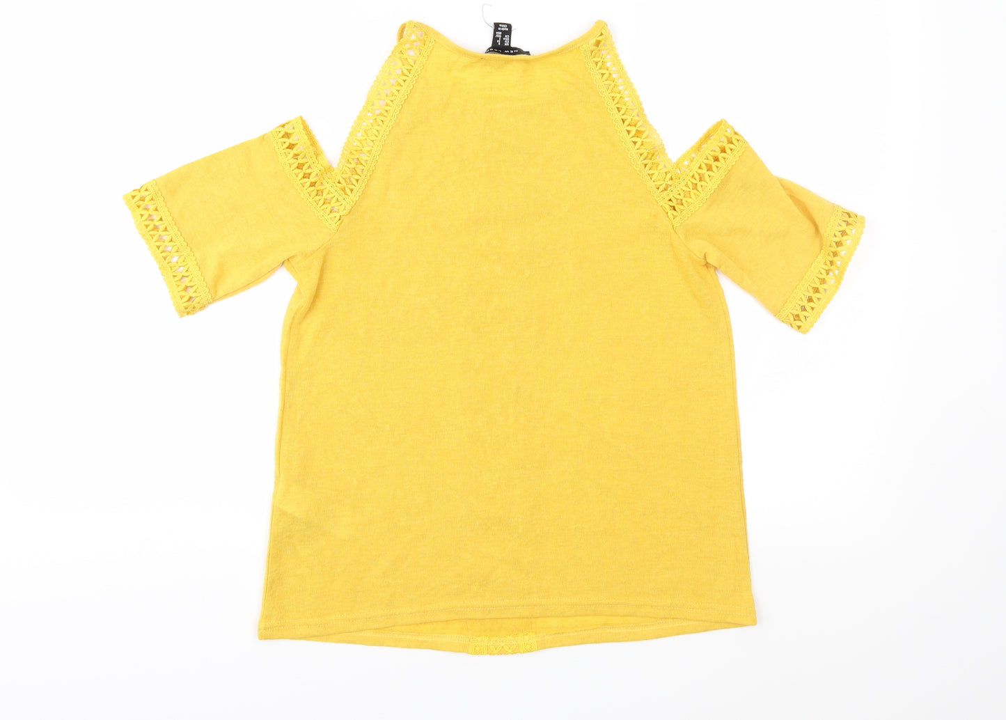 New Look Womens Yellow  Jersey Basic Blouse Size 6