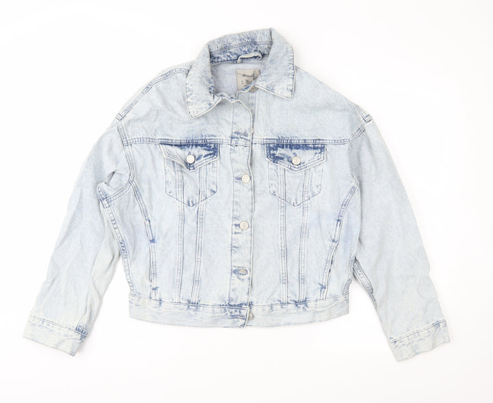 Denim & Co. Womens Black Denim Jacket Size 6