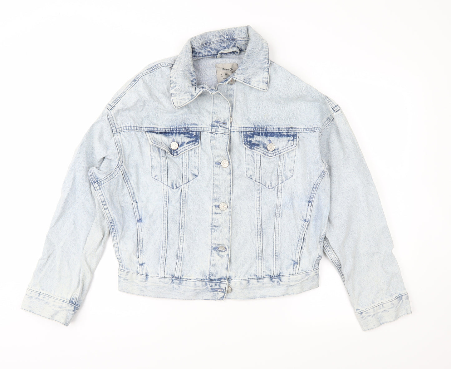 Denim & Co. Womens Black  Denim Jacket  Size 6