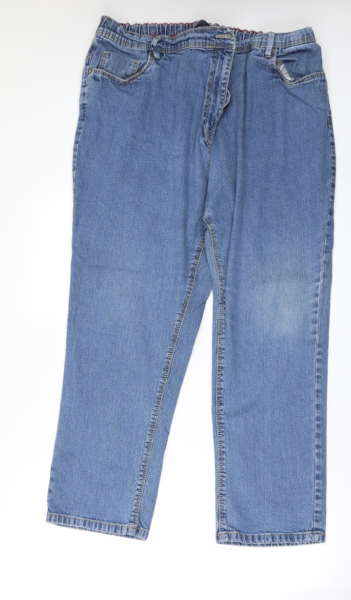 Ellie Womens Blue Denim Straight Jeans Size 42 in L27 in