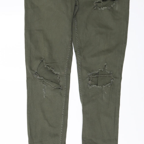 H&M Womens Green  Denim Skinny Jeans Size 28 in L32 in