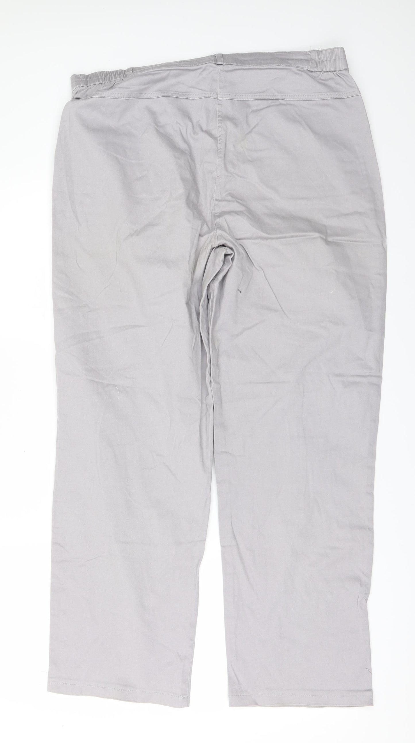 DASH Womens Grey   Chino Trousers Size 16 L29 in