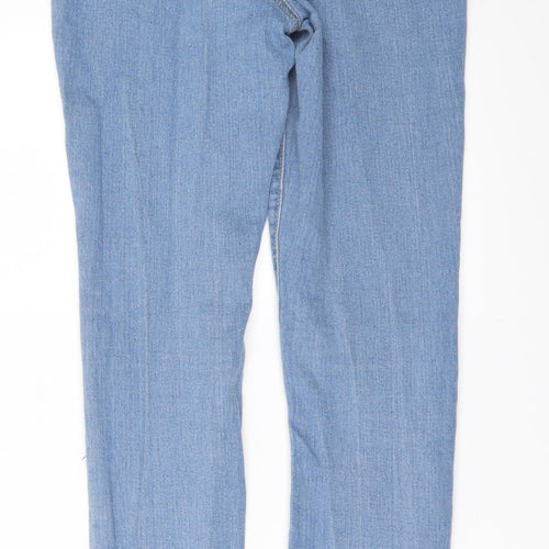 PRETTYLITTLETHING Womens Blue  Denim Skinny Jeans Size 4 L29 in