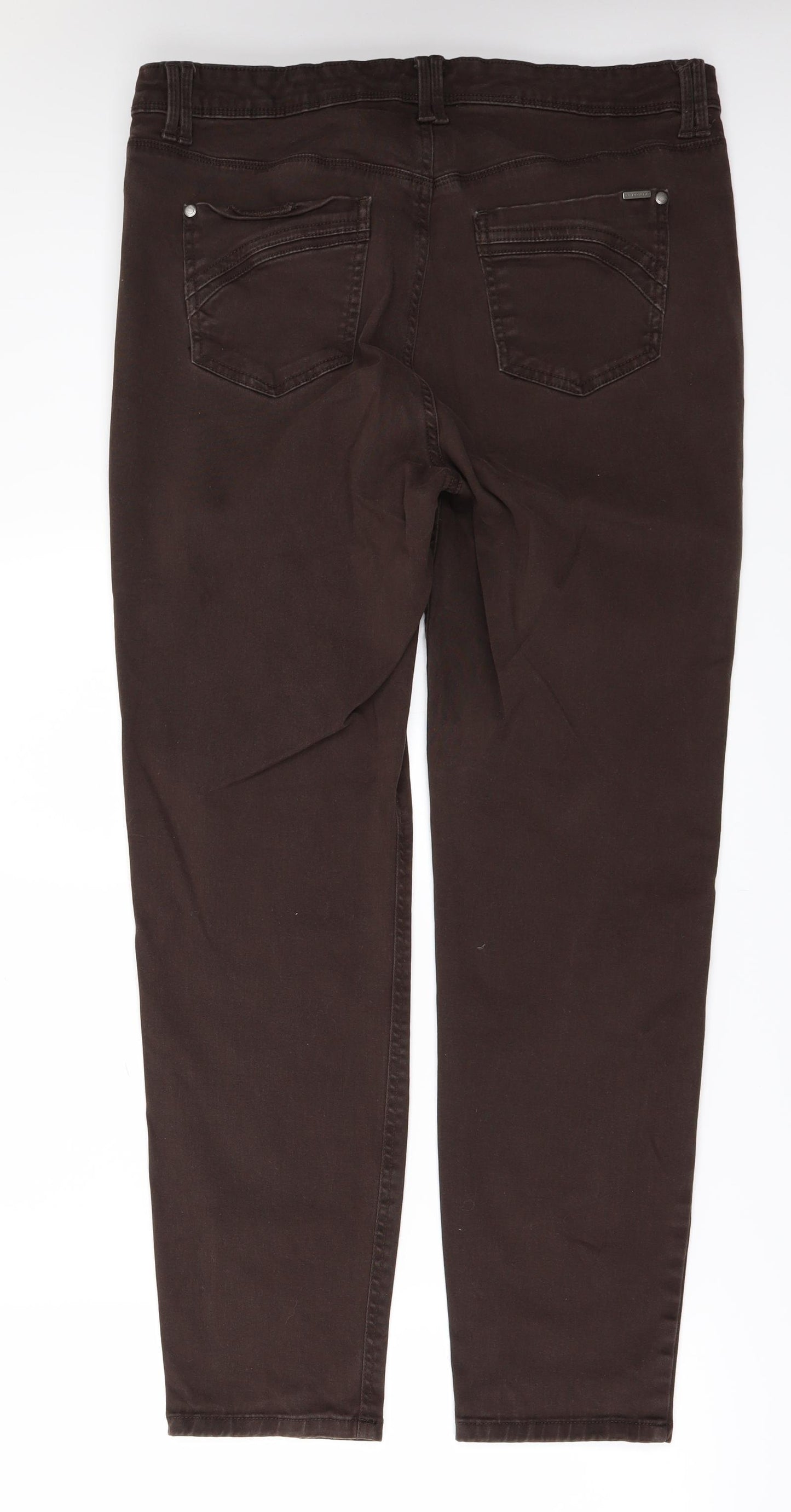 Bandolino Womens Brown  Denim Straight Jeans Size 12 L29 in