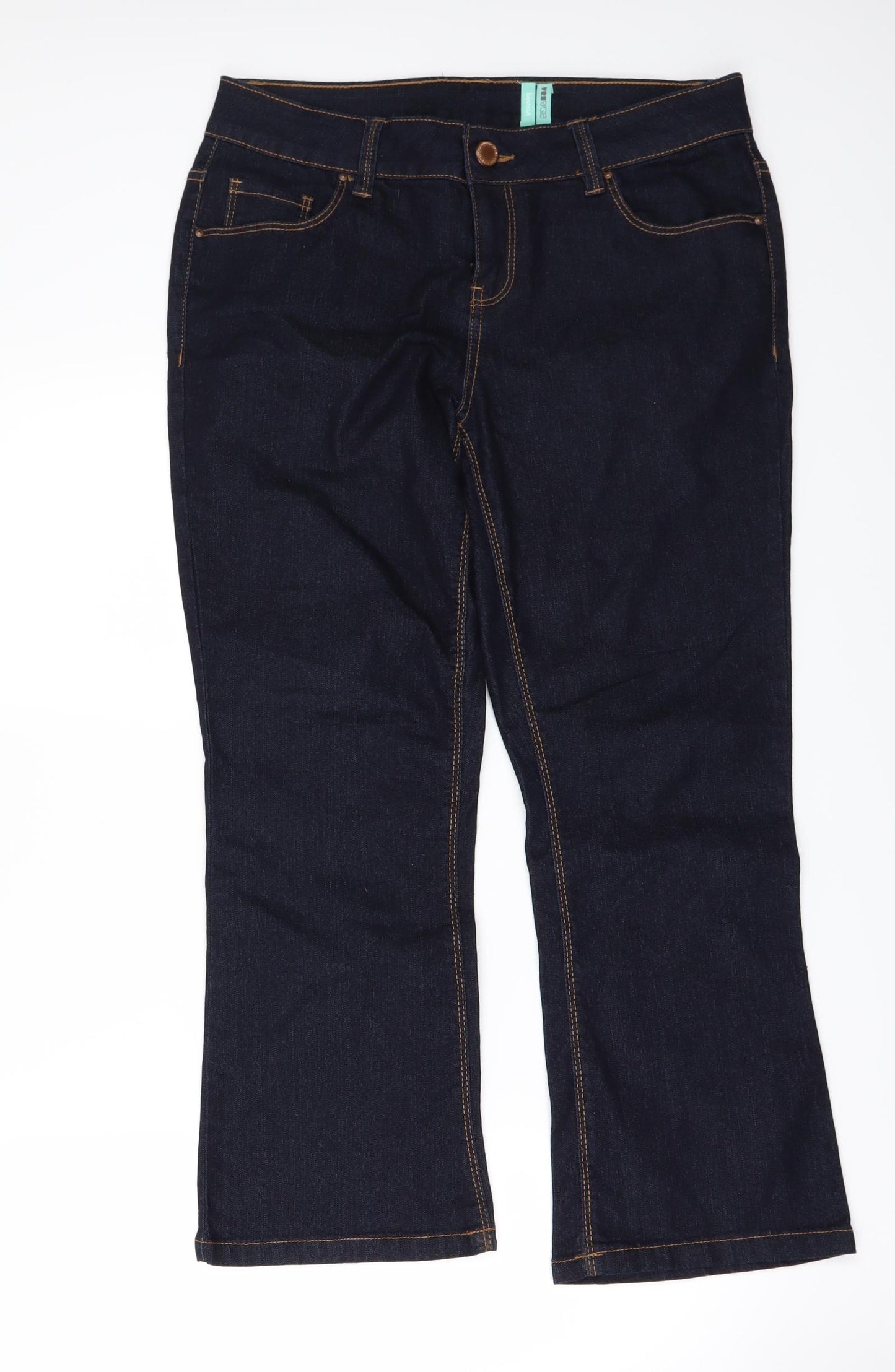 Dorothy Perkins Womens Blue  Denim Bootcut Jeans Size 12 L25 in