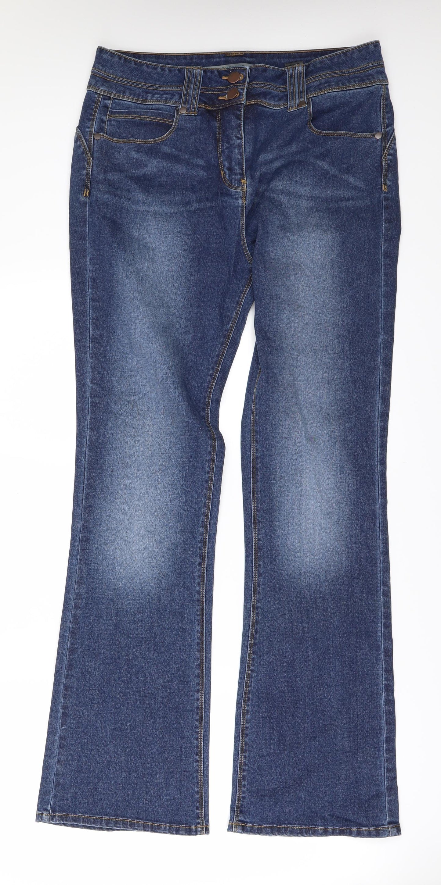 NEXT Womens Blue  Denim Bootcut Jeans Size 14 L32 in