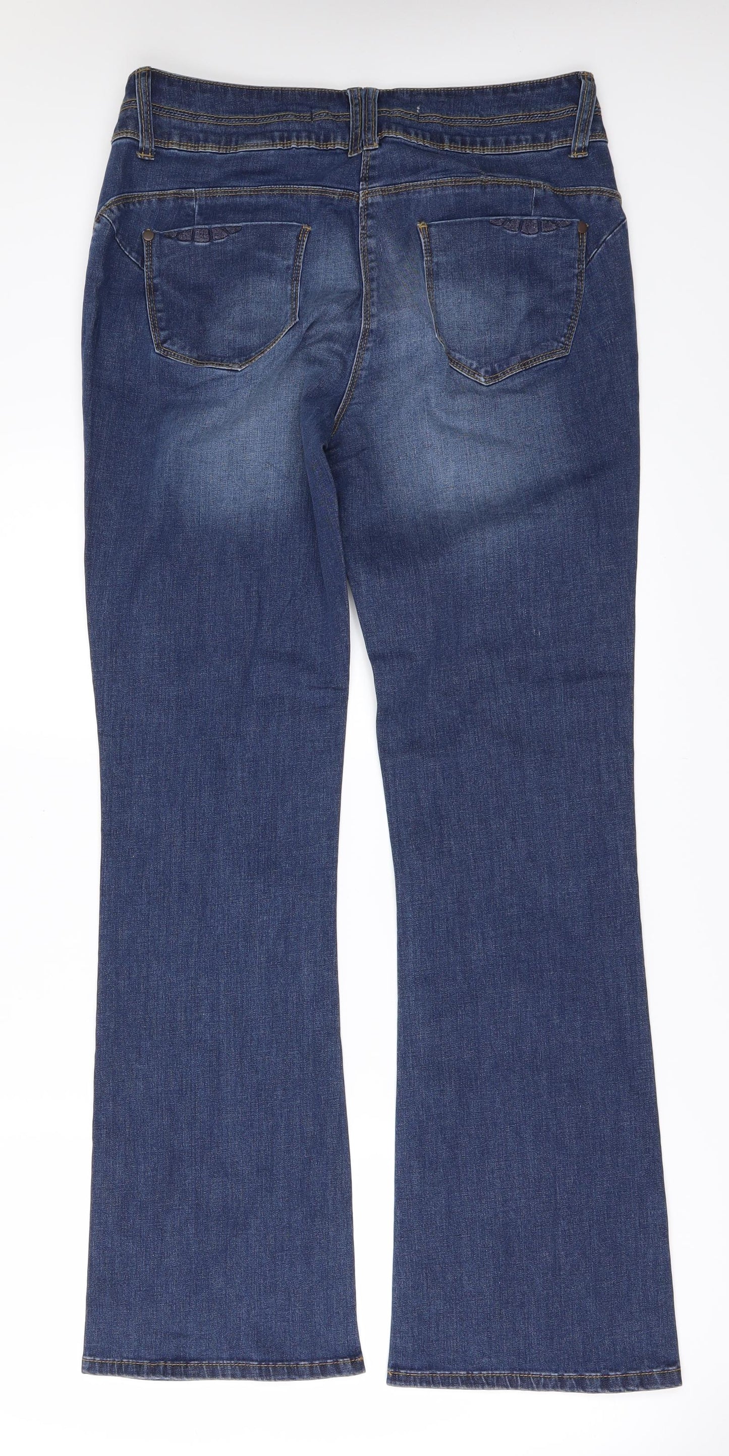 NEXT Womens Blue  Denim Bootcut Jeans Size 14 L32 in