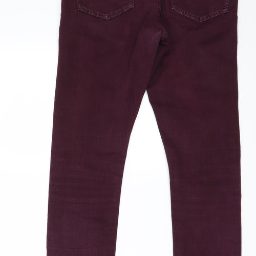 Topshop Womens Red  Denim Skinny Jeans Size 28 in L30 in