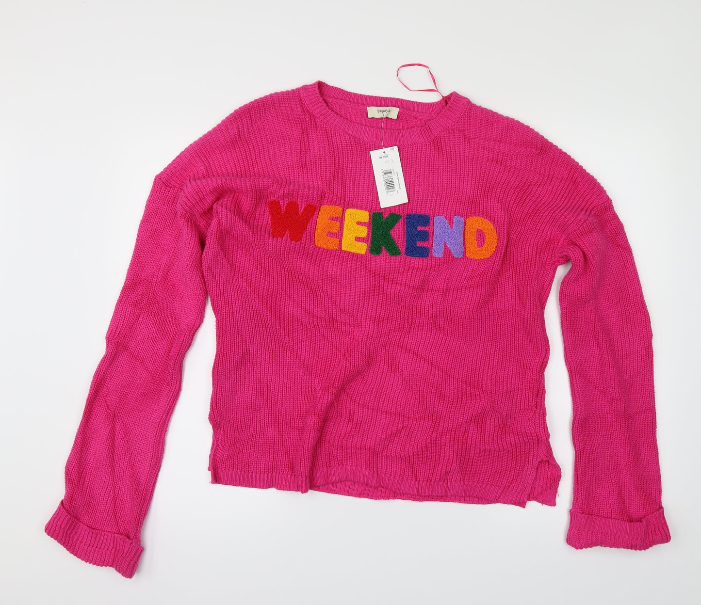 Papaya Womens Pink   Pullover Jumper Size M