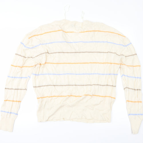 Marks and Spencer Womens Ivory Striped  Pullover Jumper Size XL