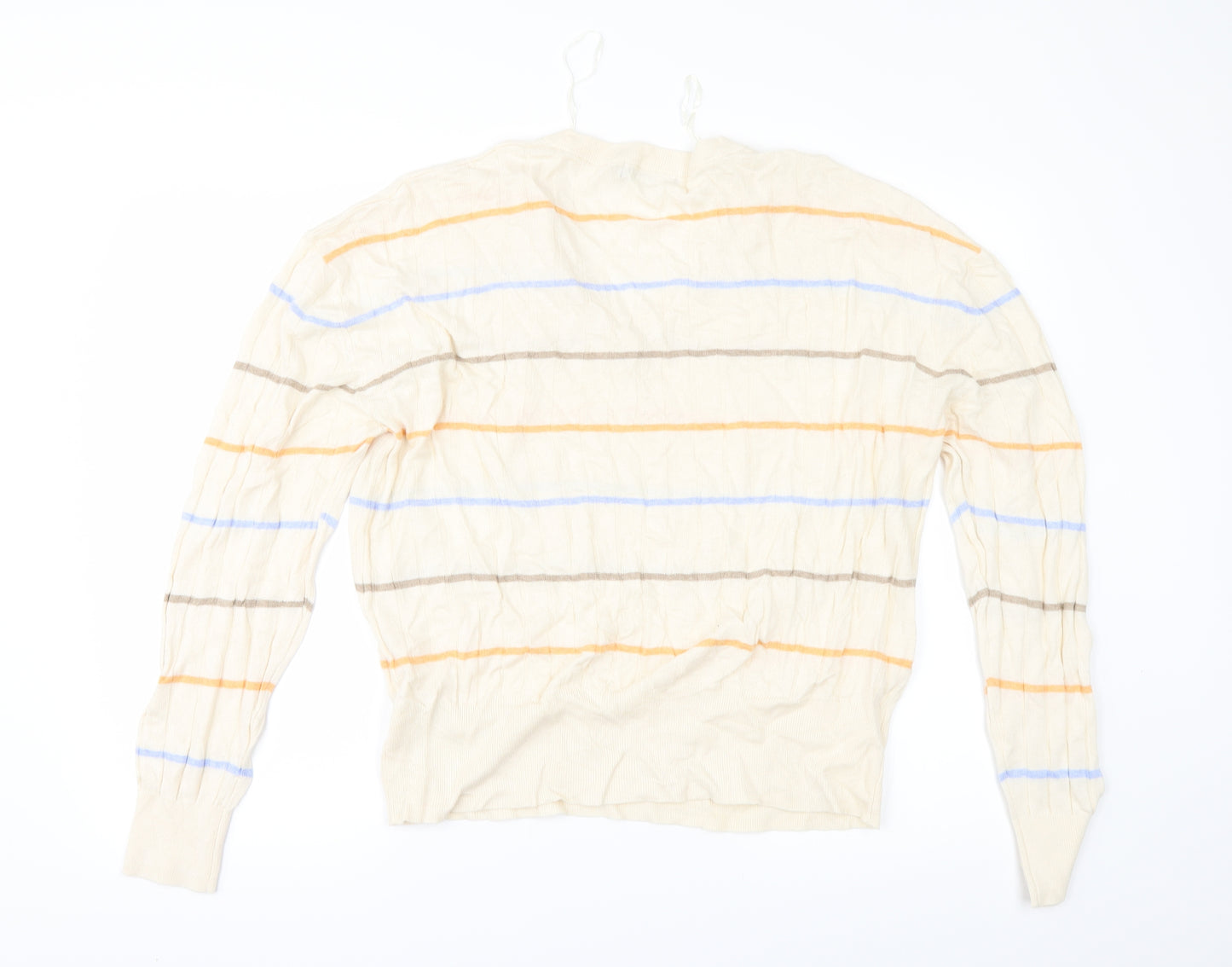 Marks and Spencer Womens Ivory Striped  Pullover Jumper Size XL