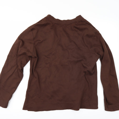 Peruvian Connection Womens Brown   Full Zip Sweatshirt Size M