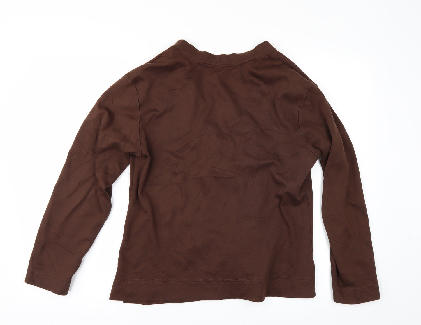 Peruvian Connection Womens Brown   Full Zip Sweatshirt Size M