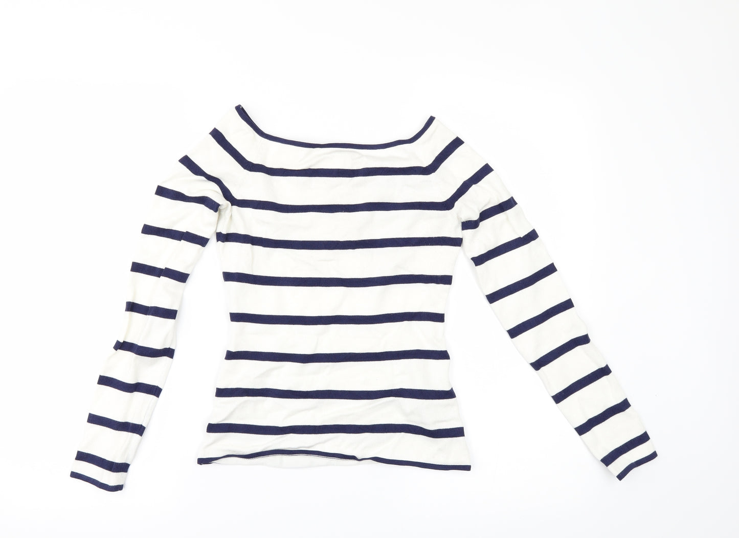 H&M Womens Ivory Striped  Pullover Jumper Size S