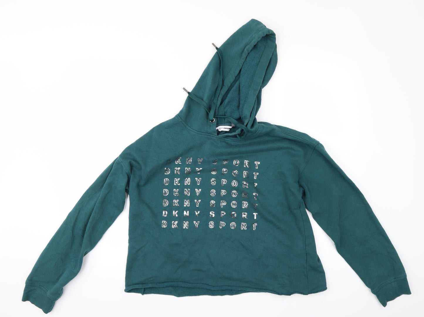 DKNY Womens Green   Pullover Hoodie Size S  - cropped hoodie
