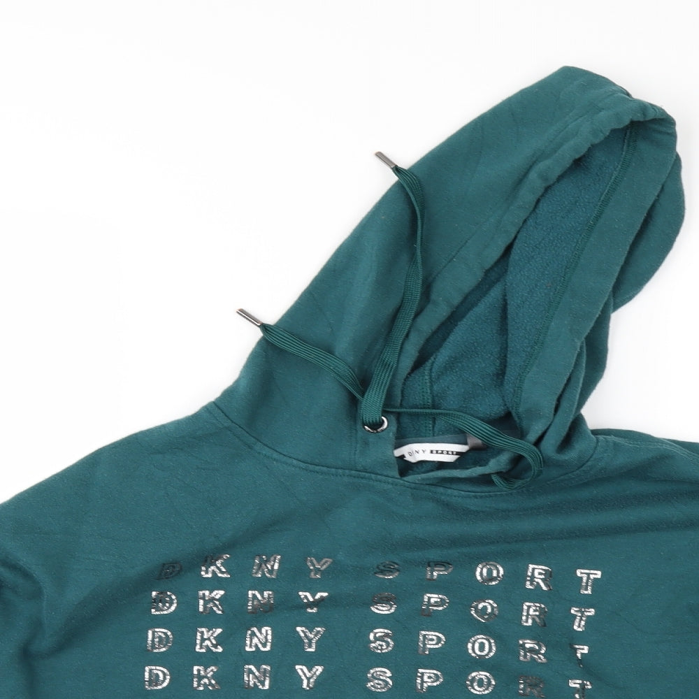 DKNY Womens Green   Pullover Hoodie Size S  - cropped hoodie