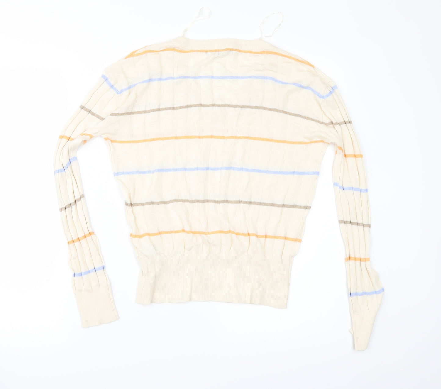 Marks and Spencer Womens Ivory Striped  Pullover Jumper Size S