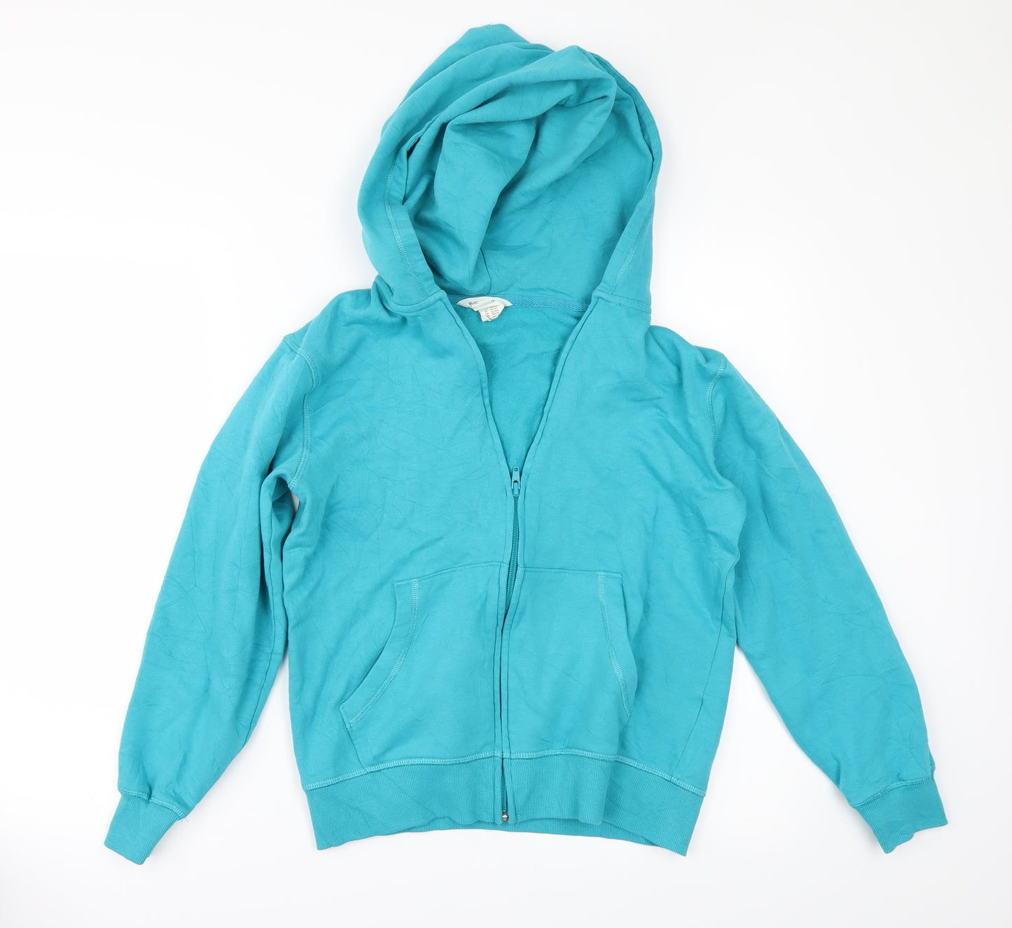 H&M Girls Blue   Full Zip Hoodie Size 10-11 Years