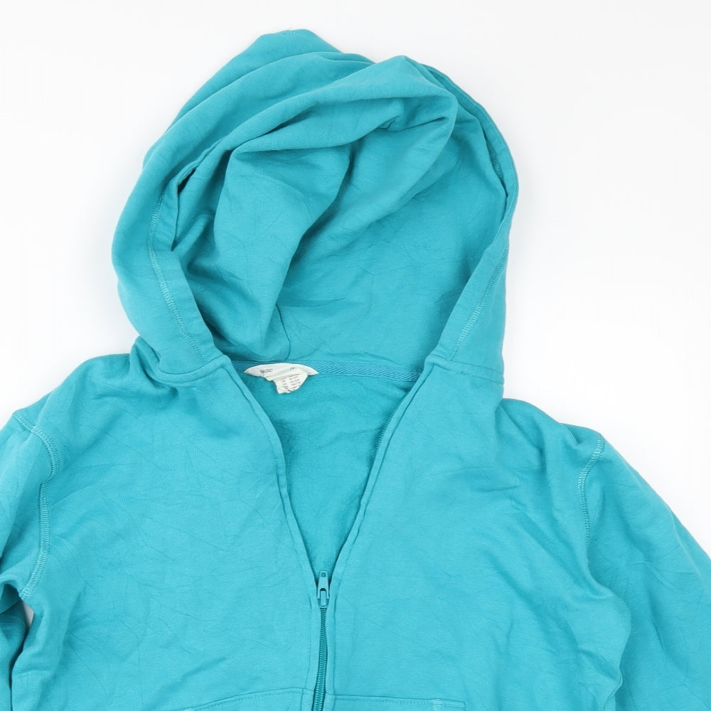 H&M Girls Blue   Full Zip Hoodie Size 10-11 Years